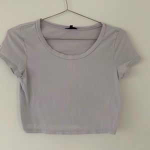 Baby Blue cropped tee
